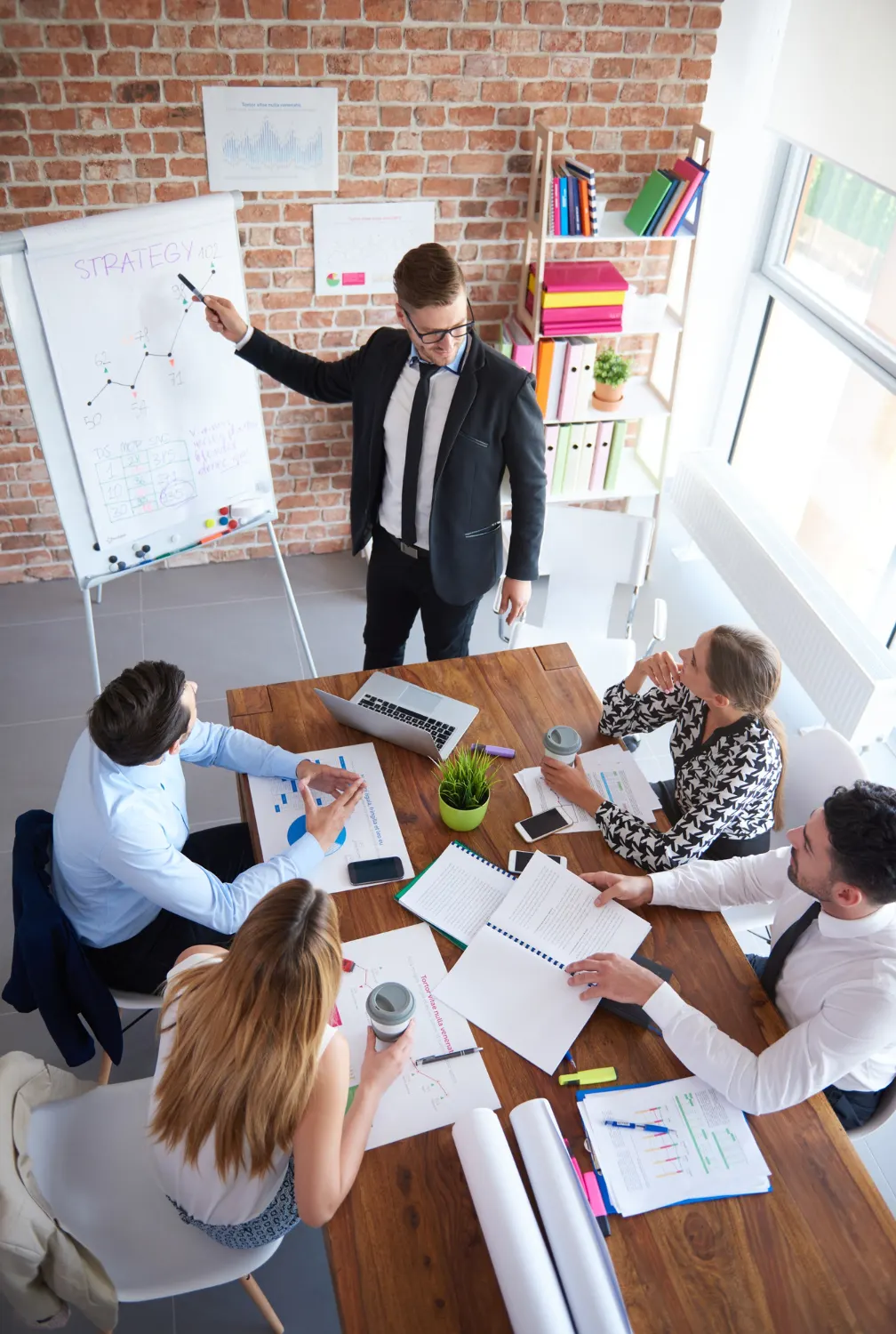Business team meeting around a table