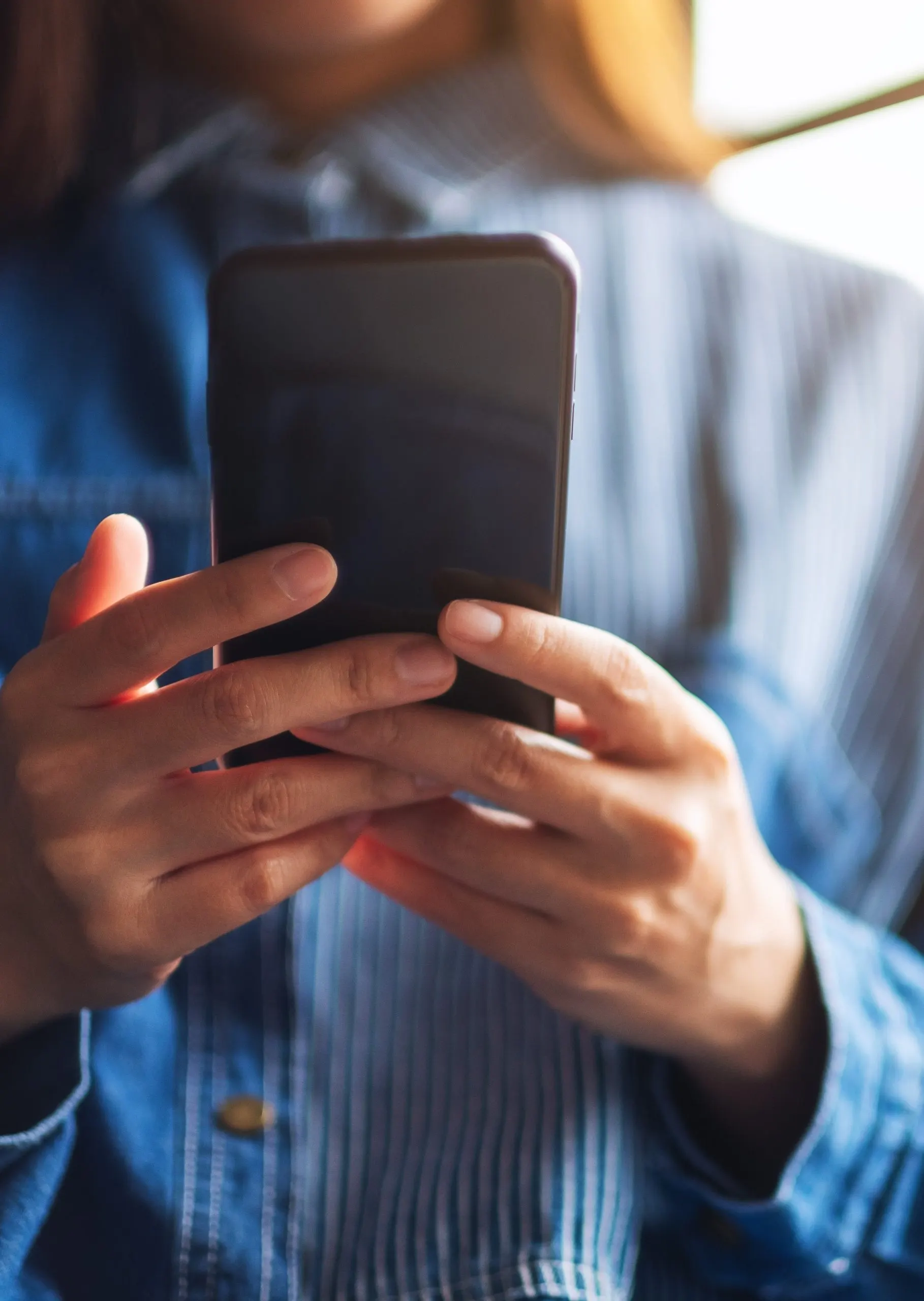 Person using a smartphone
